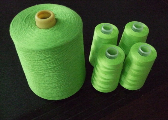 Green White 100% Polyester Sewing Yarn 60s/2 For Sewing Thread