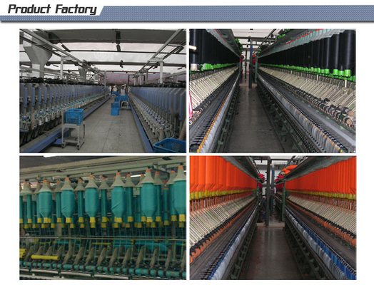 100% Polyester Dope Dyed High Tenacity Spun Polyester Yarn / Mercerized Cotton Yarn