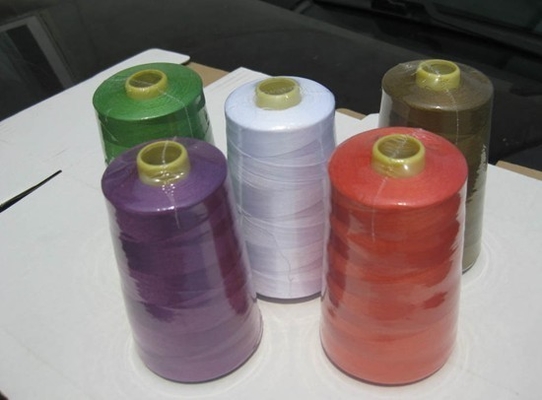 Spun polyester sewing thread